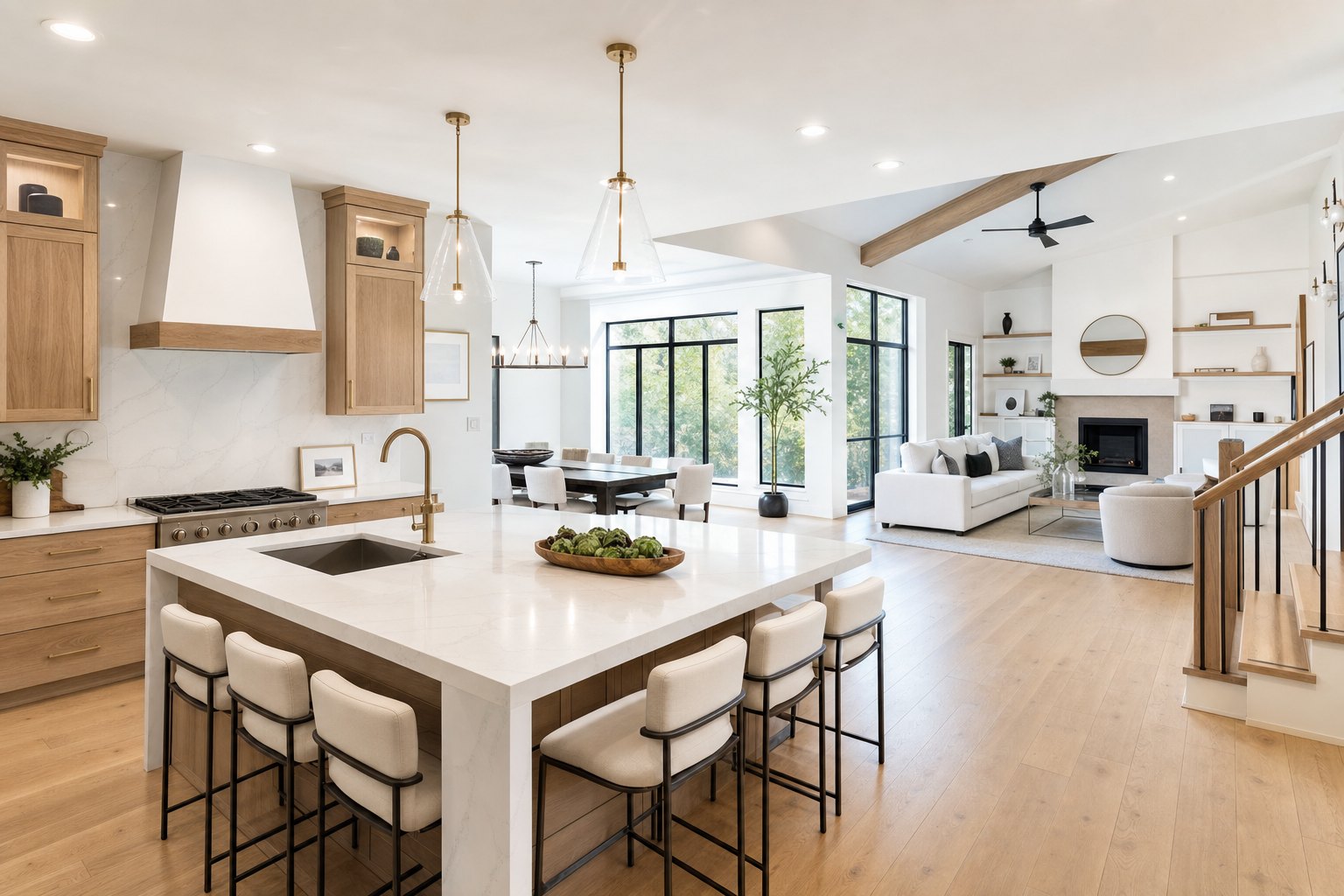 Open floor plans, white oak floors, and natural light dominate Seattle's new builds.