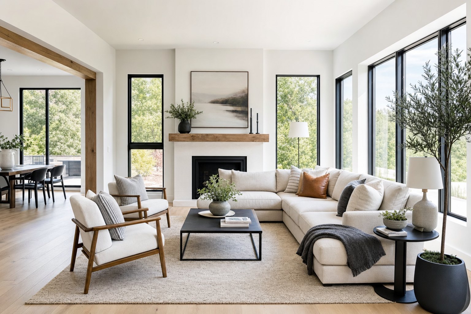 Professionally staged living rooms drive faster sales.