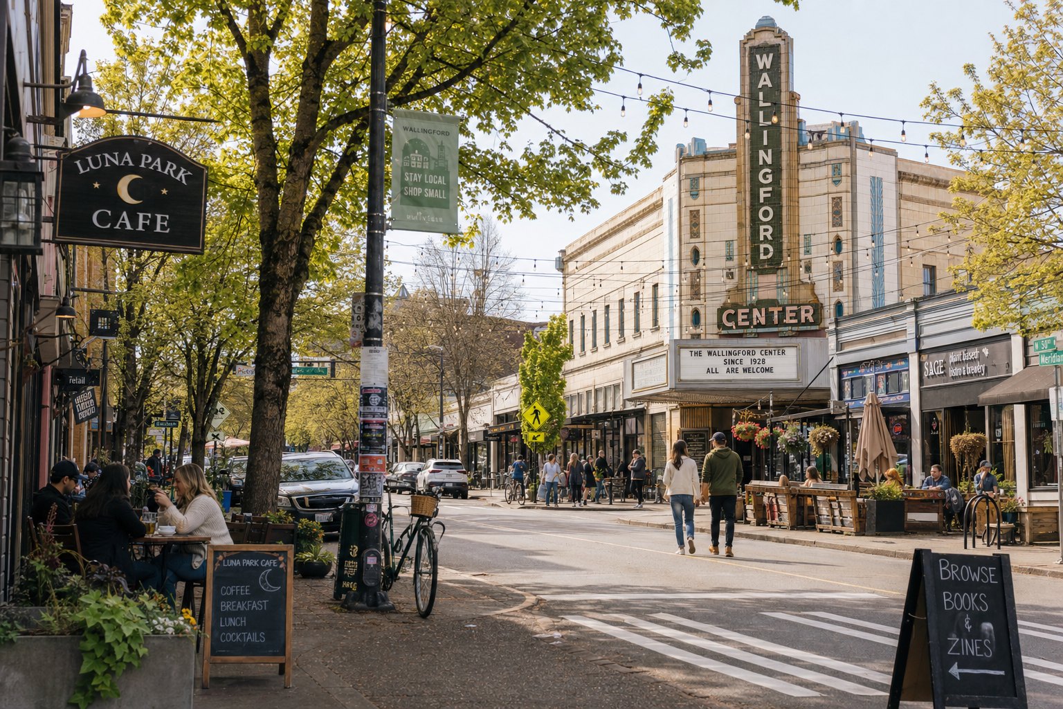 Wallingford Center anchors the N 45th Street commercial strip.
